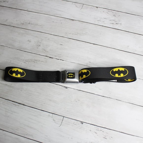 DC Comics Women's Vintage Batman Seatbelt Buckle Belt Black Unisex Black - Picture 3 of 6